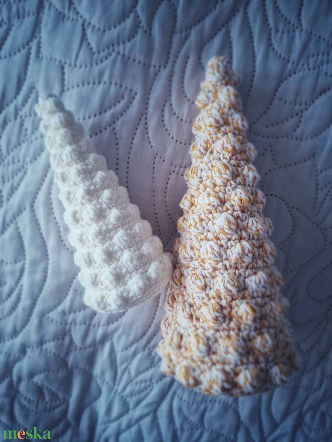 Horgolt karácsonyfa - karácsony - adventi díszek - adventi asztaldísz - Meska.hu