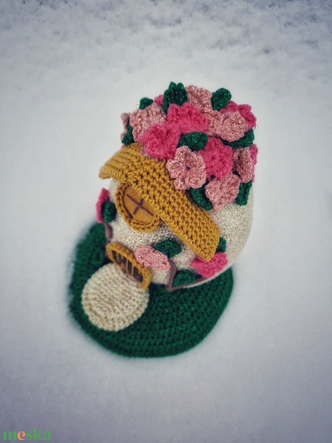 Horgolt tavaszi tündér / manó házikó - játék & sport - baba & babaház - babaház - Meska.hu