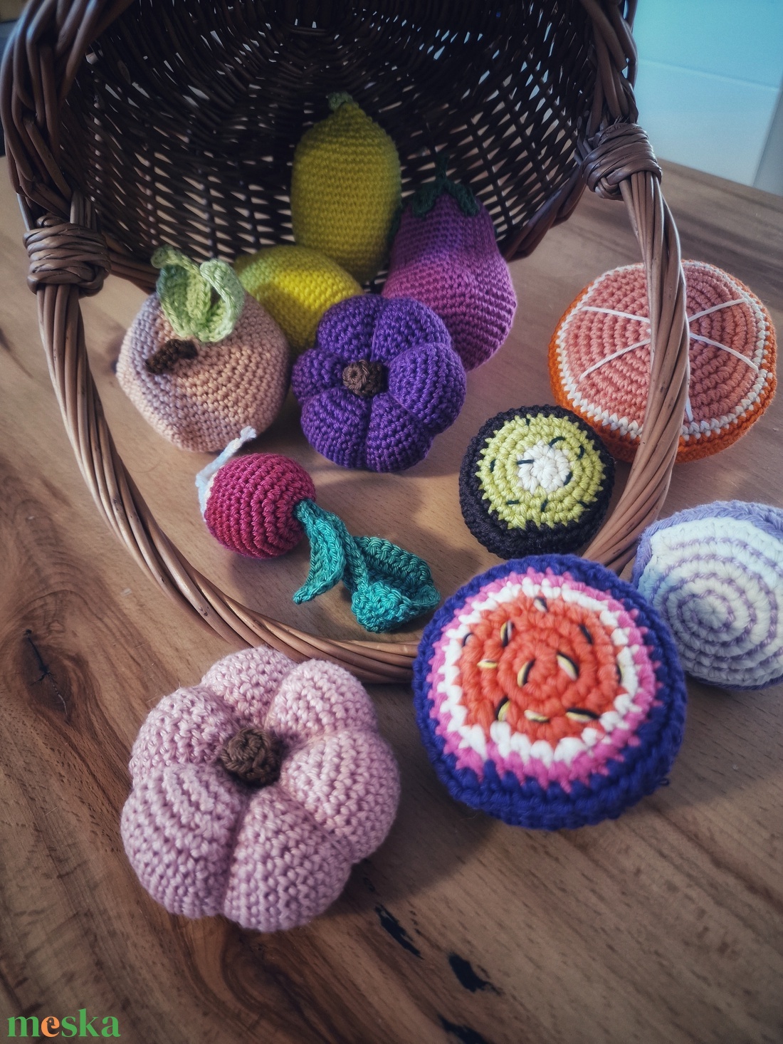 Horgolt zöldség, gyümölcs - játék & sport - gyerekkonyha - játék gyümölcsök és zöldségek - Meska.hu