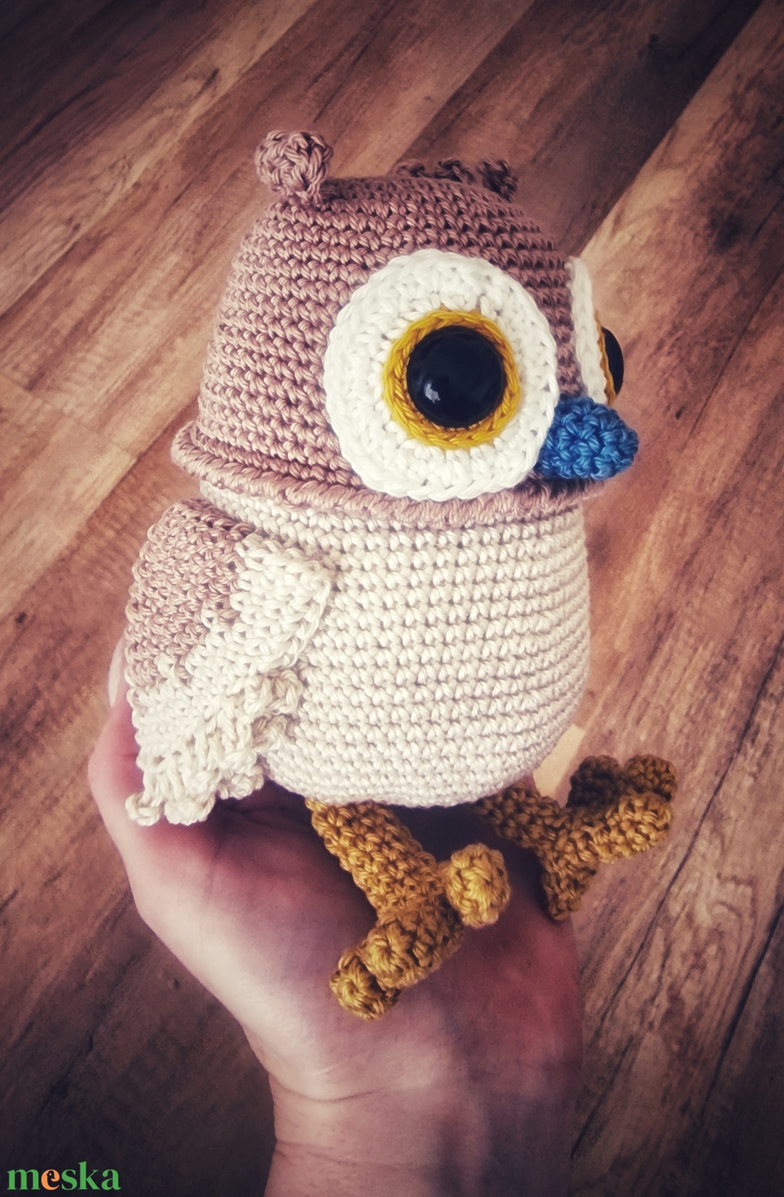 Horgolt hóbagoly - játék & sport - plüssállat & játékfigura - madár - Meska.hu