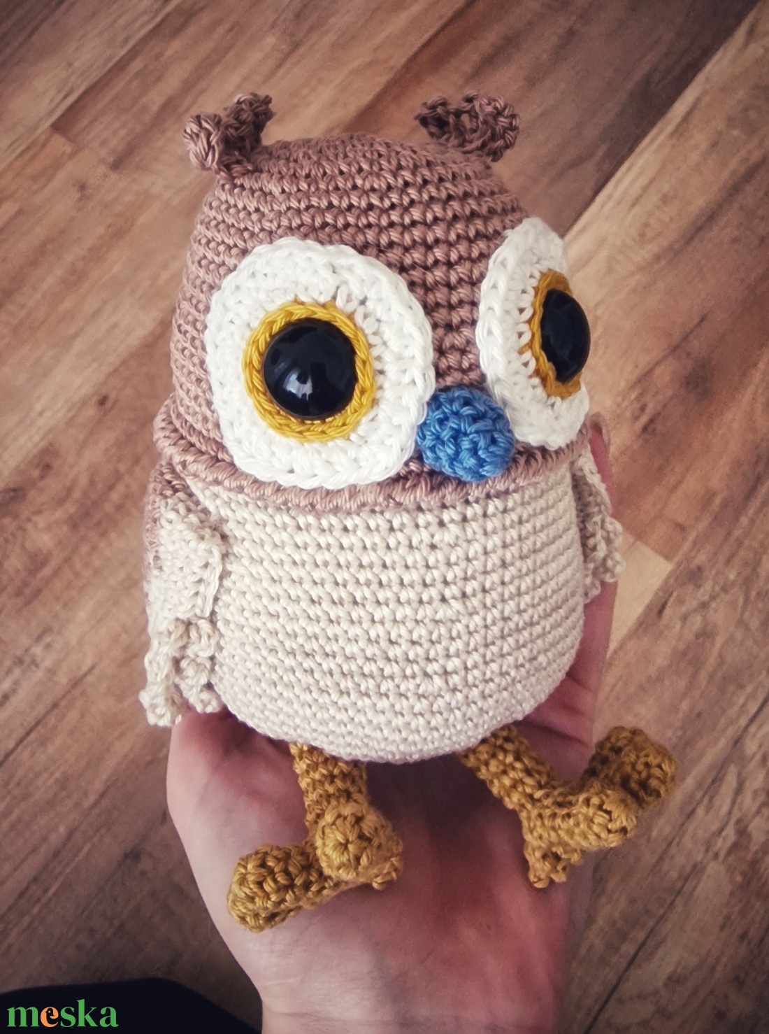 Horgolt hóbagoly - játék & sport - plüssállat & játékfigura - madár - Meska.hu