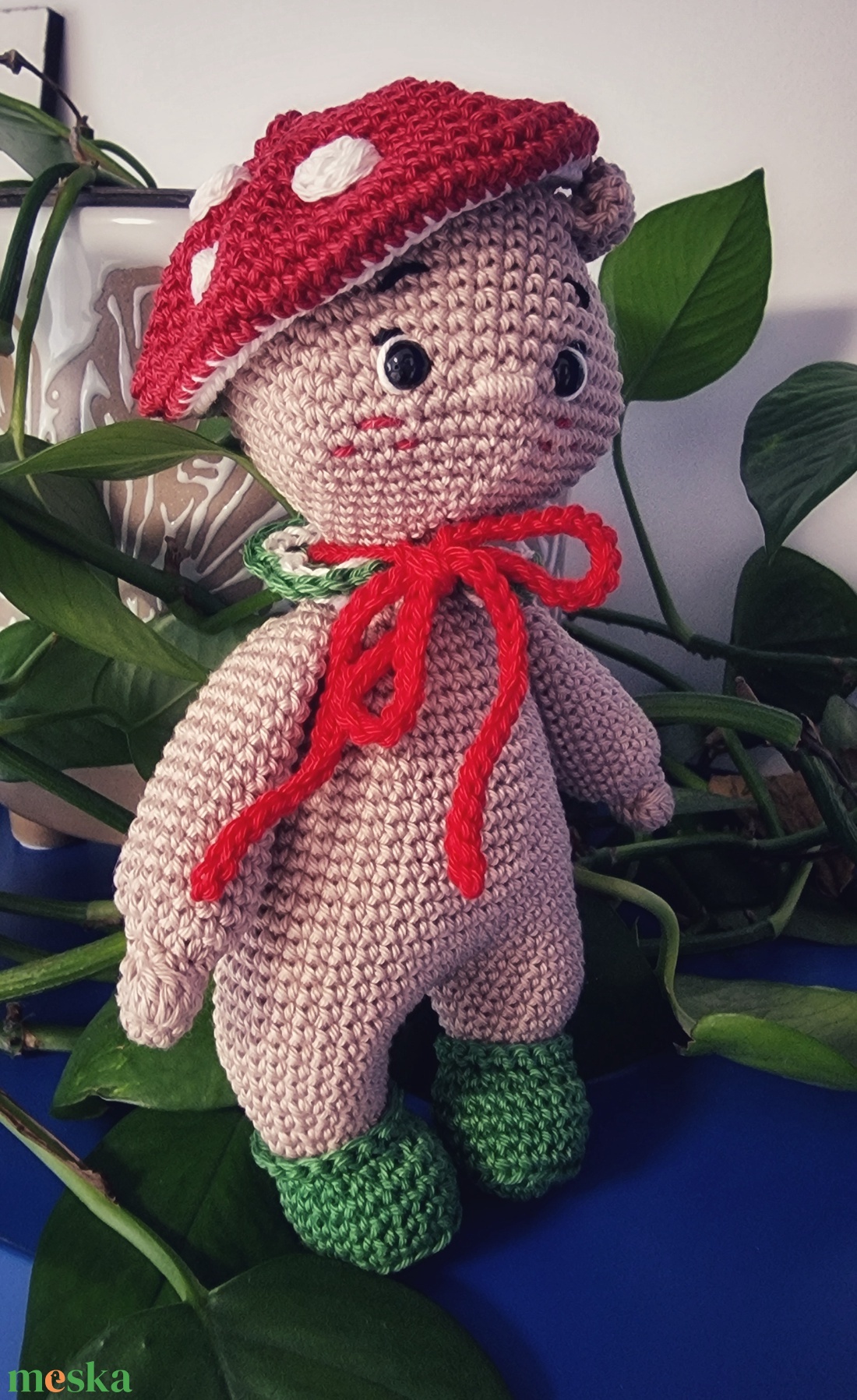 Horgolt gombafiú - játék & sport - plüssállat & játékfigura - más figura - Meska.hu