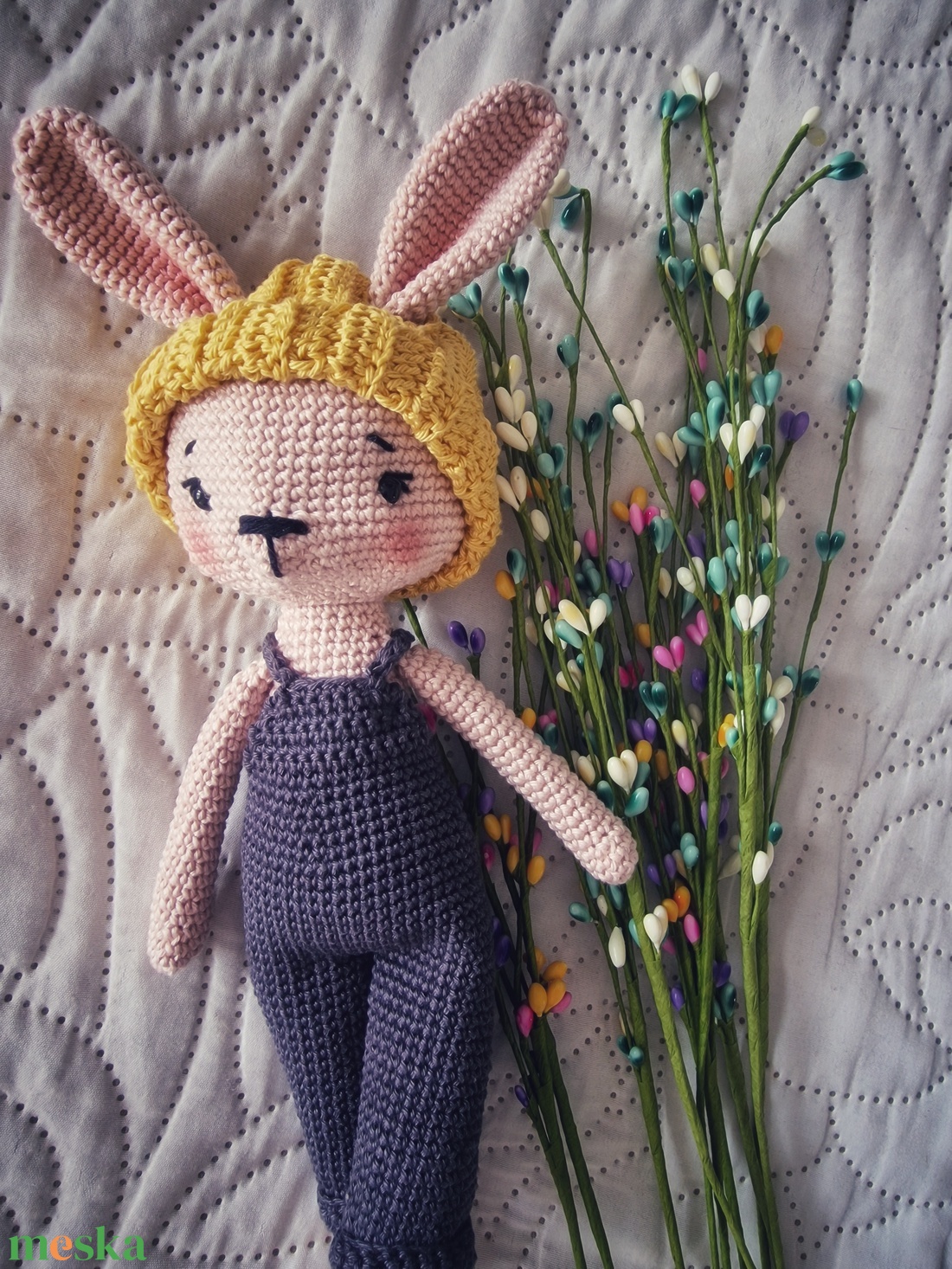 Horgolt nyuszi - játék & sport - plüssállat & játékfigura - nyuszi - Meska.hu