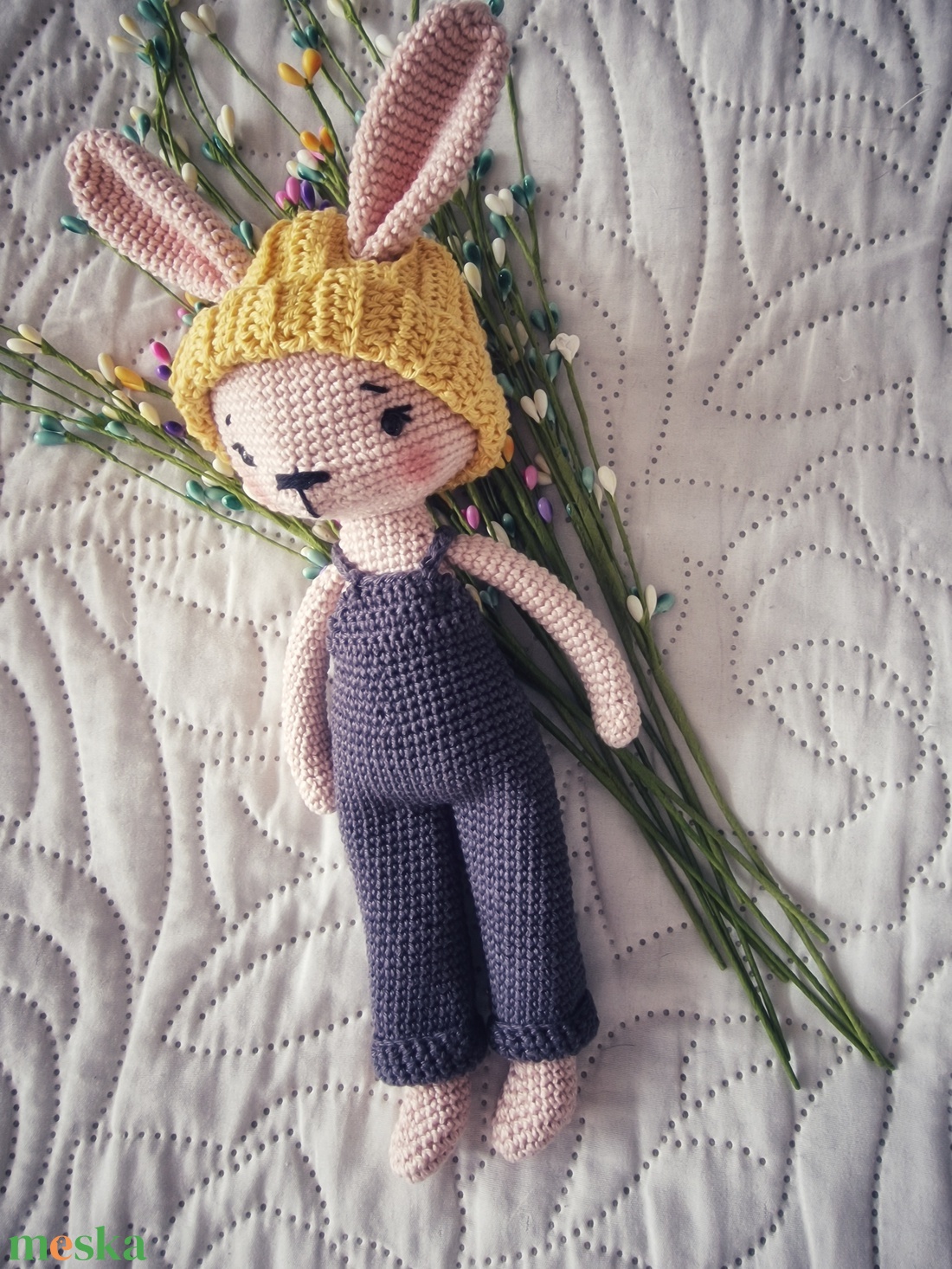 Horgolt nyuszi - játék & sport - plüssállat & játékfigura - nyuszi - Meska.hu