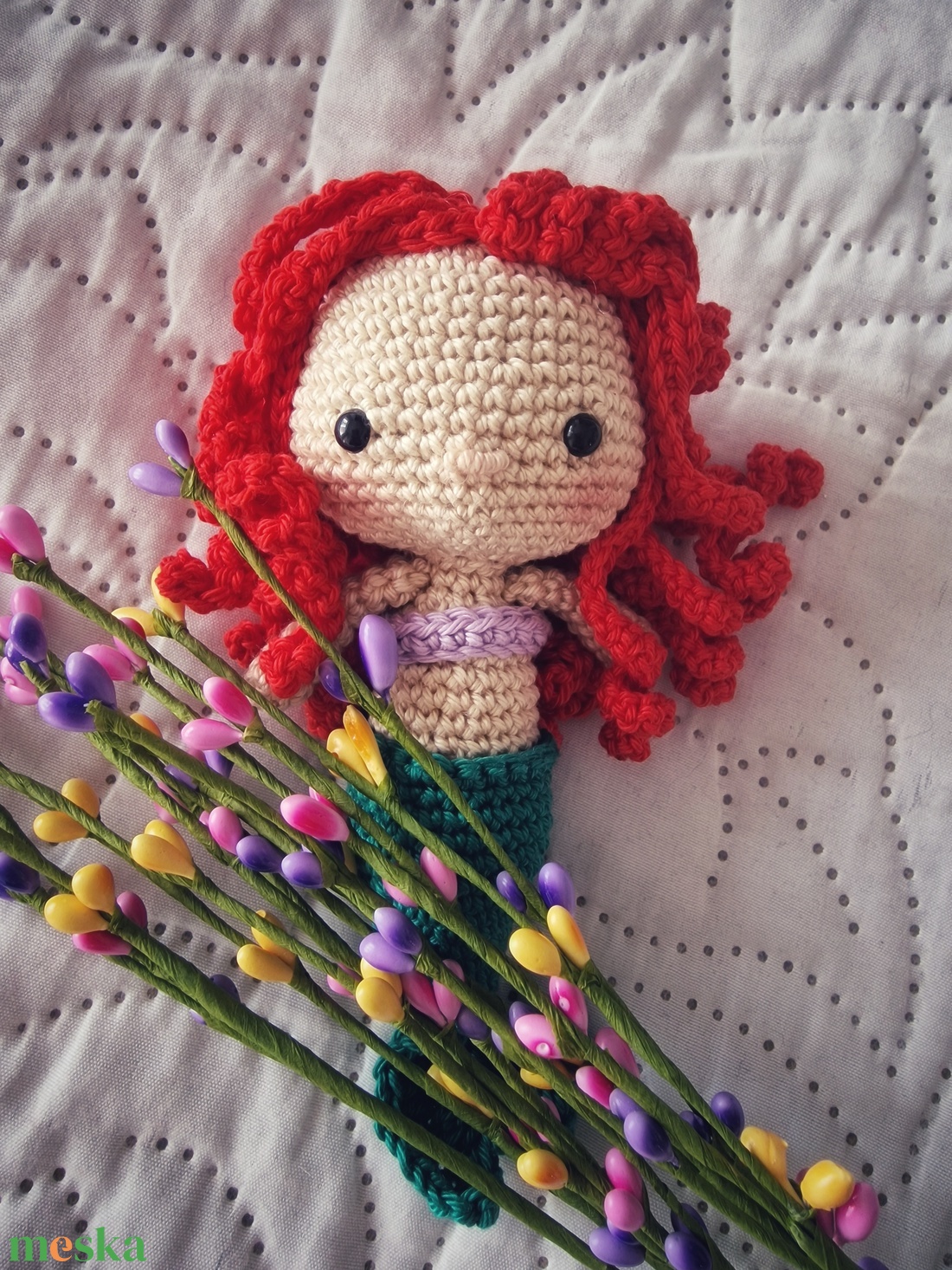 Horgolt sellő / marokbaba - játék & sport - plüssállat & játékfigura - más figura - Meska.hu