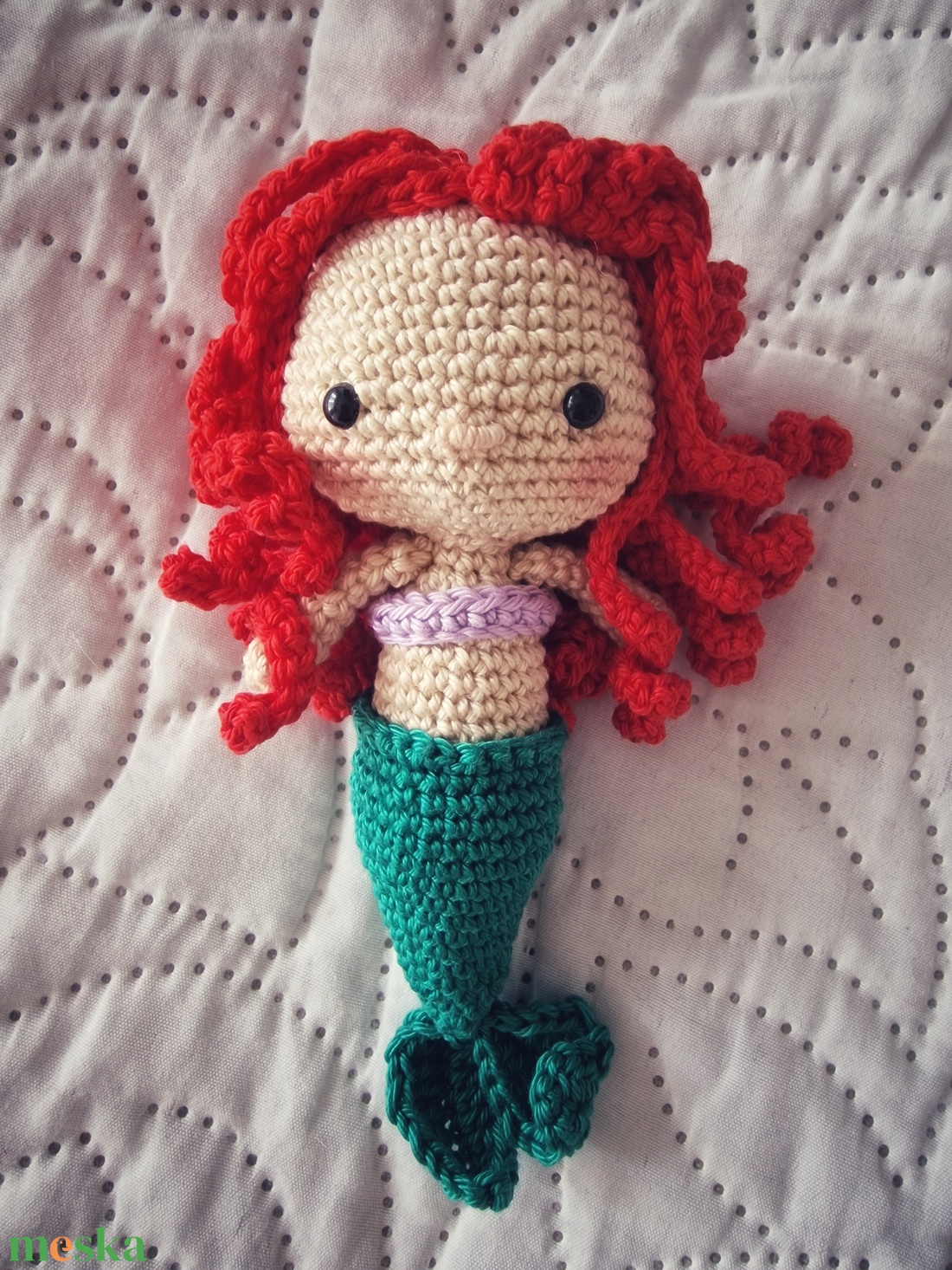 Horgolt sellő / marokbaba - játék & sport - plüssállat & játékfigura - más figura - Meska.hu