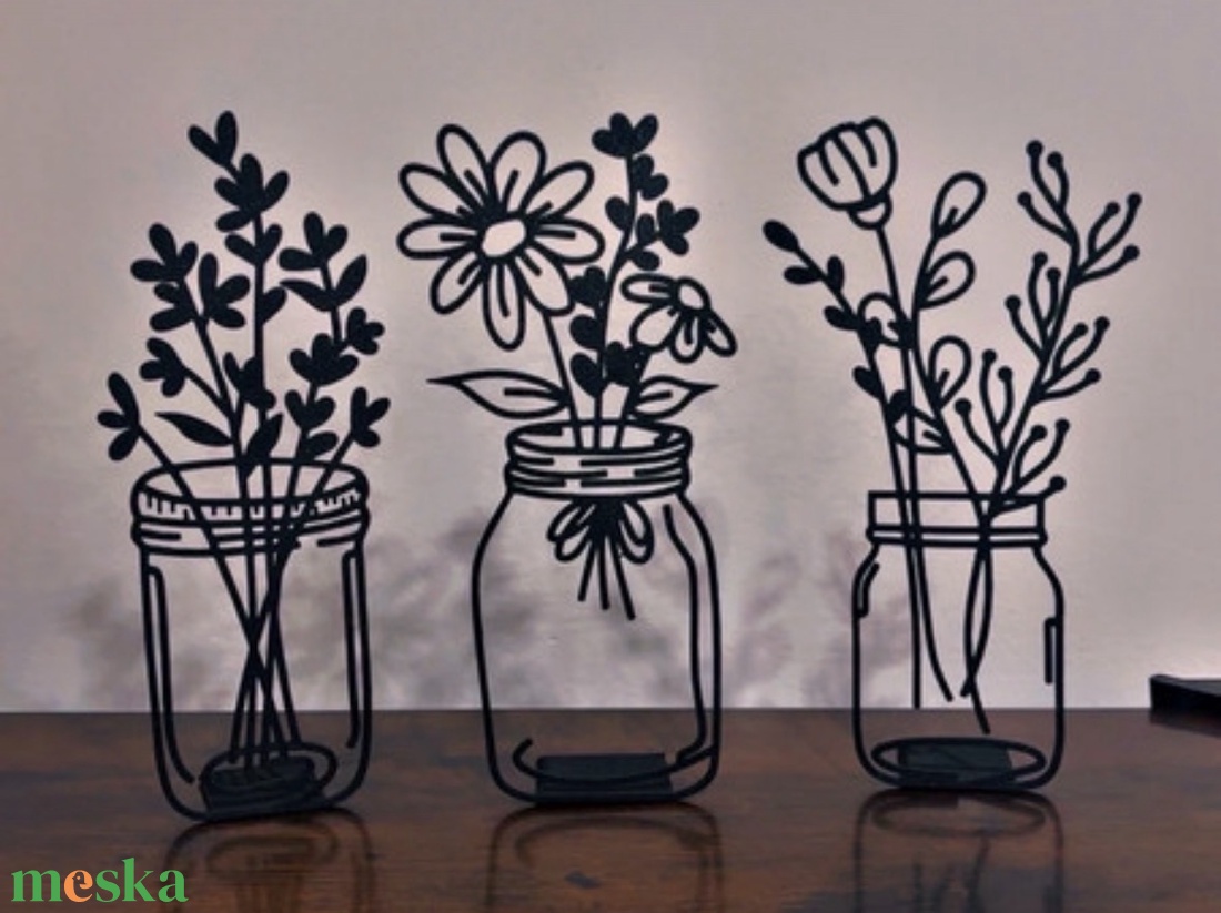 Virágos váza sziluett � modern 3D nyomtatott asztali dekor - ünnepi díszek, dekorációk - húsvéti díszek és dekorációk - húsvéti asztaldíszek - Meska.hu