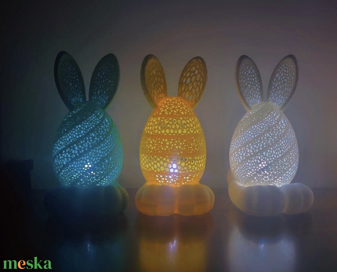 Világító Tojás lámpa � 3D nyomtatott prémium dekor 15cm - ünnepi díszek, dekorációk - húsvéti díszek és dekorációk - húsvéti asztaldíszek - Meska.hu