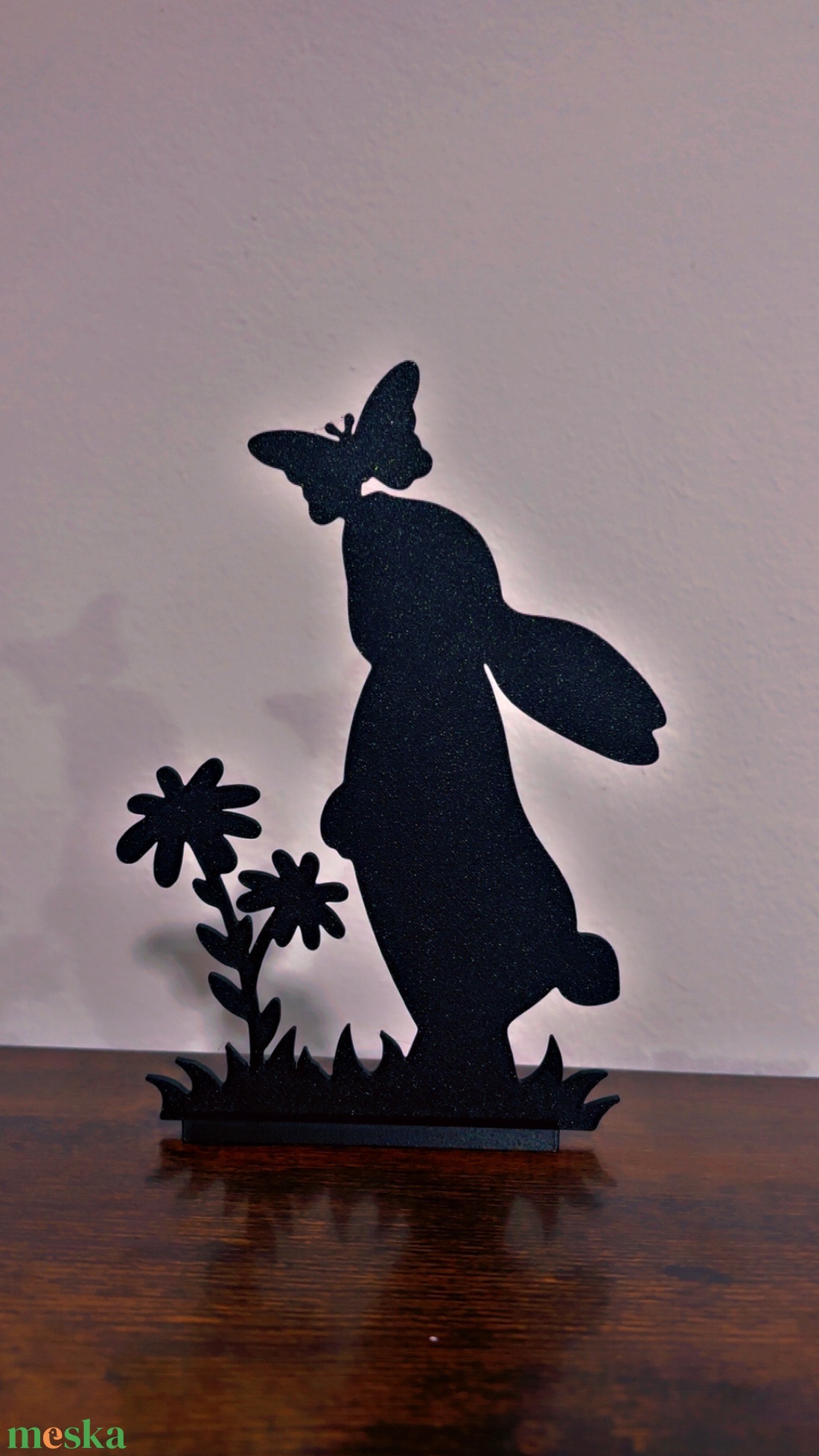 Nyuszi sziluett � 3D nyomtatott lakásdekor - ünnepi díszek, dekorációk - húsvéti díszek és dekorációk - húsvéti asztaldíszek - Meska.hu