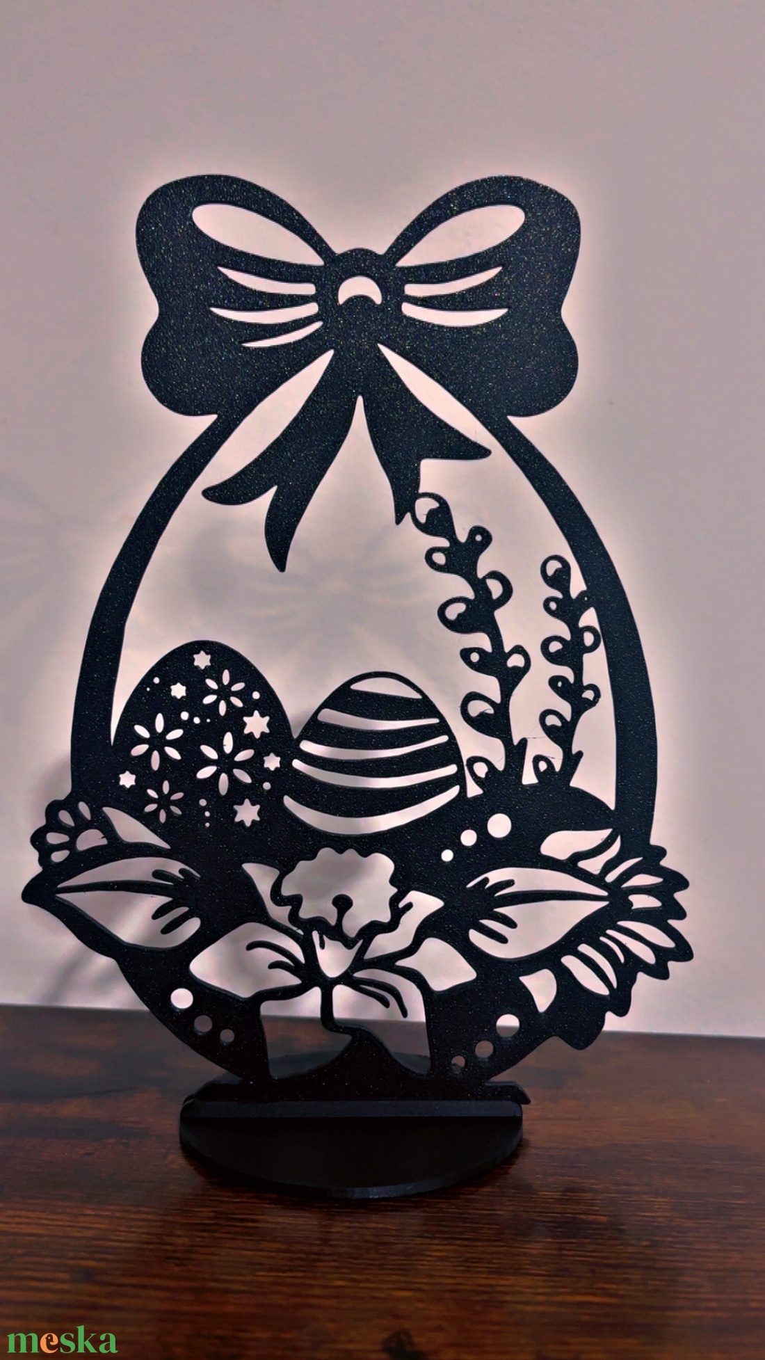 Nyuszi sziluett � 3D nyomtatott lakásdekor - ünnepi díszek, dekorációk - húsvéti díszek és dekorációk - húsvéti asztaldíszek - Meska.hu