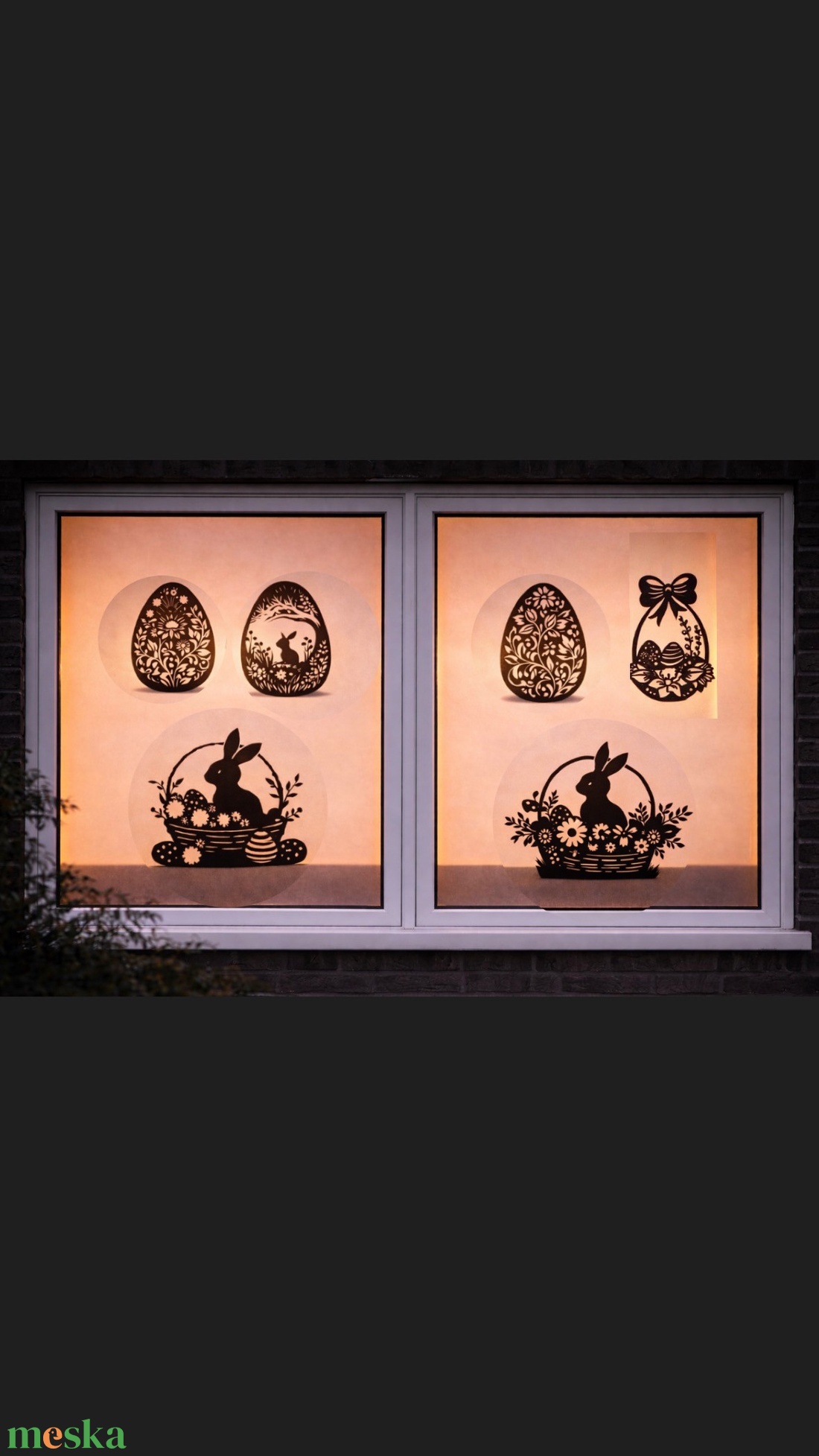 Nyuszi sziluett � 3D nyomtatott lakásdekor - ünnepi díszek, dekorációk - húsvéti díszek és dekorációk - húsvéti asztaldíszek - Meska.hu