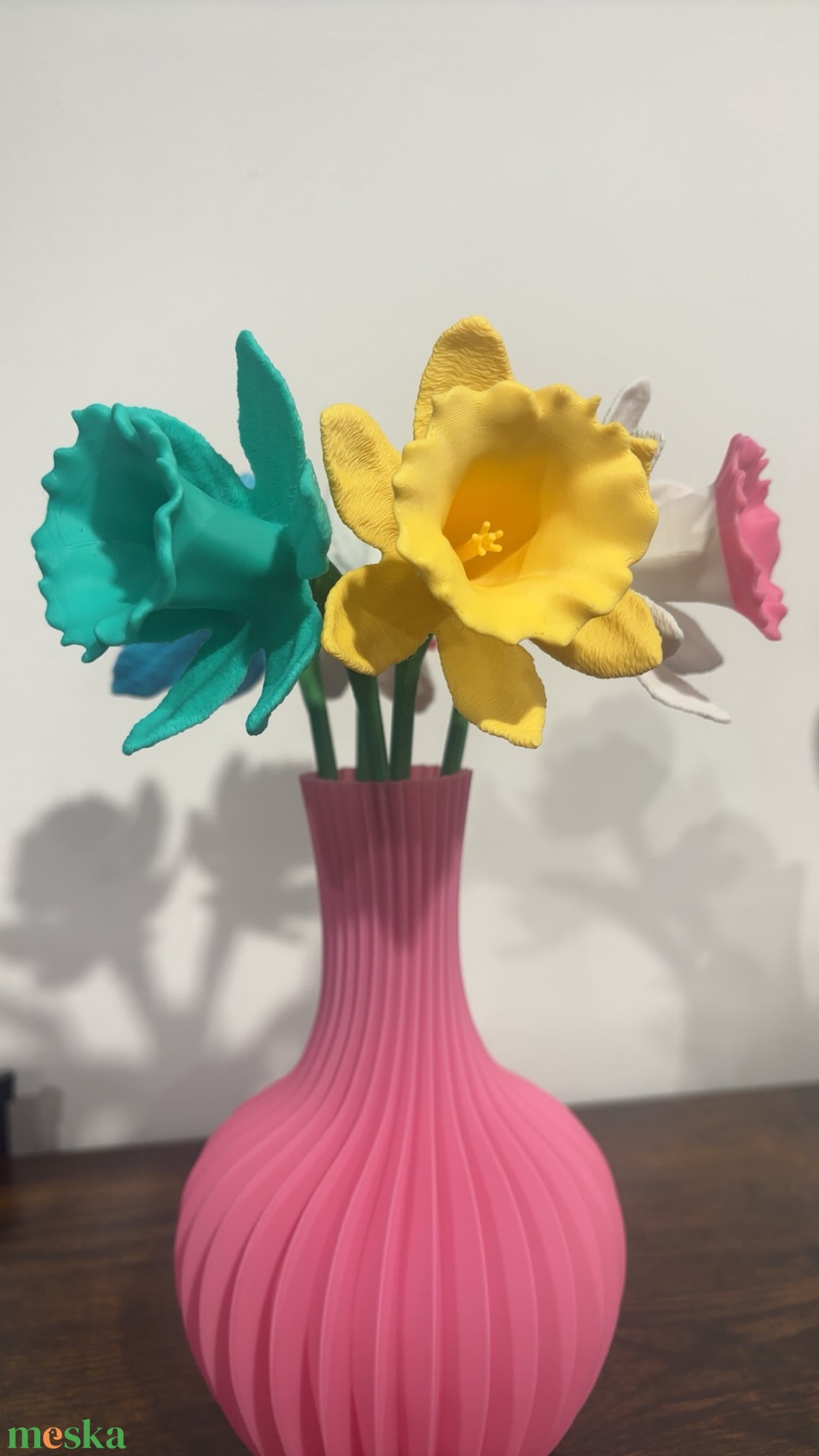 3D nyomtatott nárcisz virág � örök virág dekoráció - otthon & életmód - virágdekoráció - virágdíszek - asztali virágdísz - Meska.hu