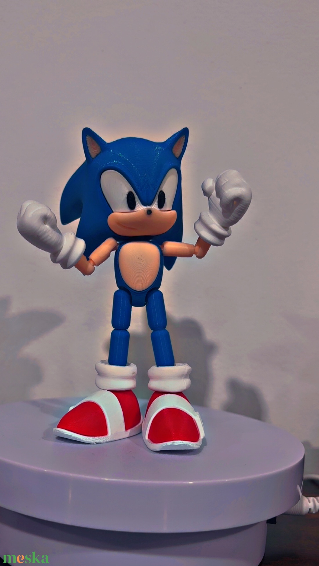 Sonic mozgatható figura �� � 12,5 cm, egyedi 3D nyomtatás - játék & sport - plüssállat & játékfigura - plüss mesefigurák - Meska.hu