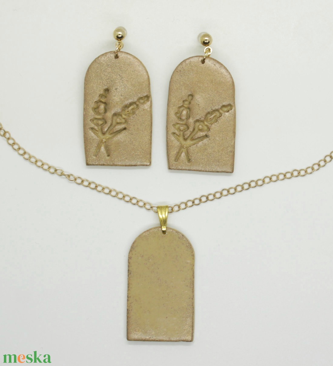 Bronze lavender ékszer szett - ékszer - ékszerszett - Meska.hu