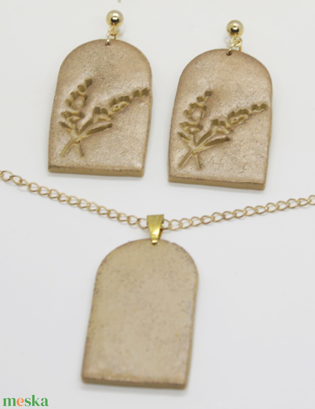 Bronze lavender ékszer szett - ékszer - ékszerszett - Meska.hu