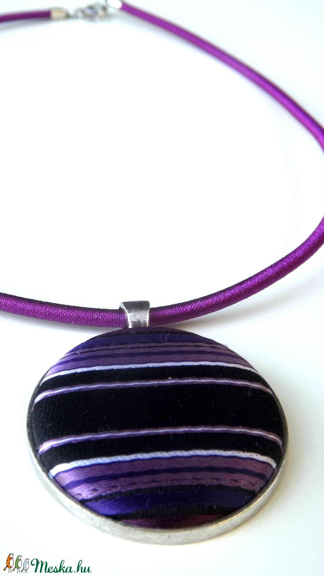 SALE Lila elegancia- nyaklánc nyakkendőből -  - Meska.hu