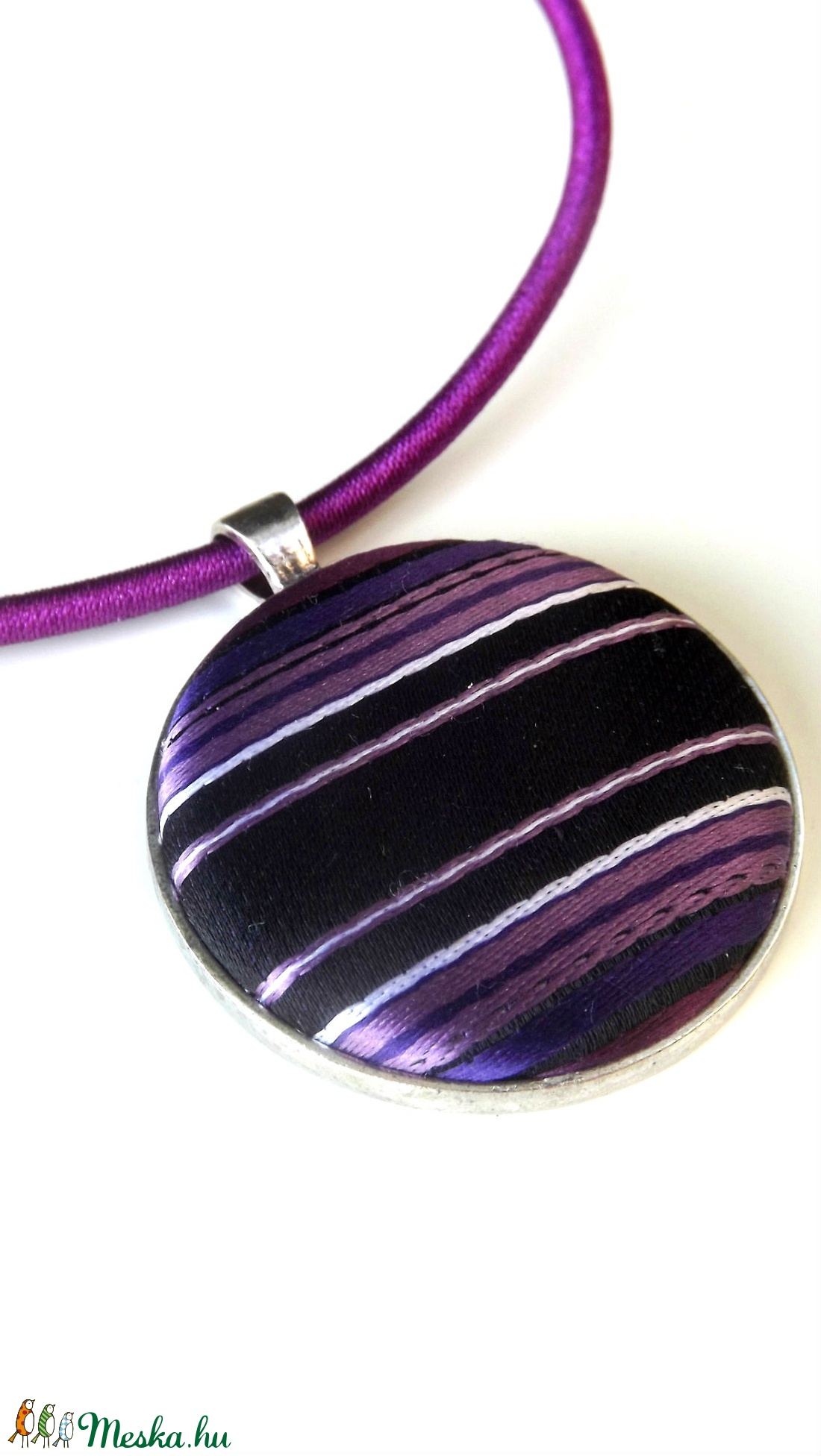 SALE Lila elegancia- nyaklánc nyakkendőből -  - Meska.hu