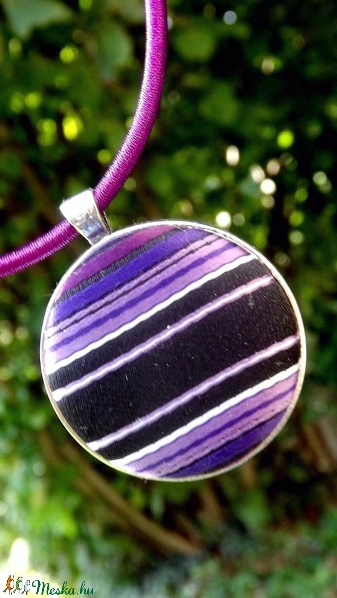 SALE Lila elegancia- nyaklánc nyakkendőből -  - Meska.hu