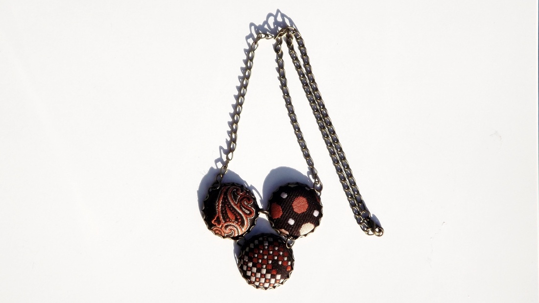 Bronze -TRIPLE nyakllánc nyakkendőből -  - Meska.hu