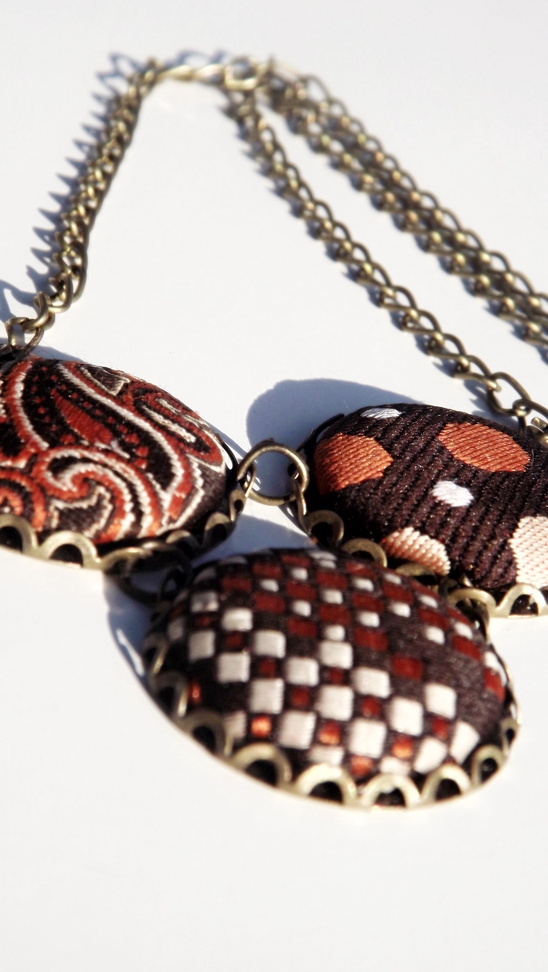 Bronze -TRIPLE nyakllánc nyakkendőből -  - Meska.hu