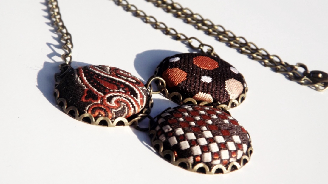 Bronze -TRIPLE nyakllánc nyakkendőből -  - Meska.hu