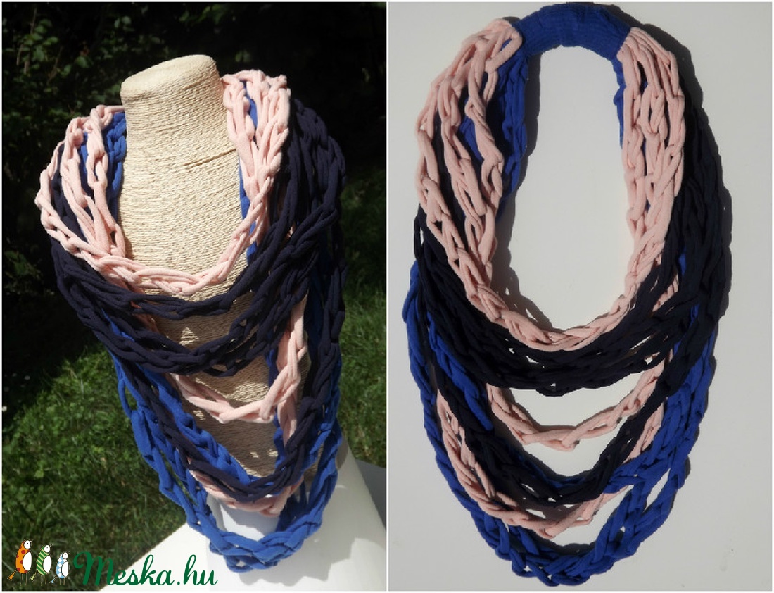 Barackvirág - horgolt pólónyaklánc -  - Meska.hu