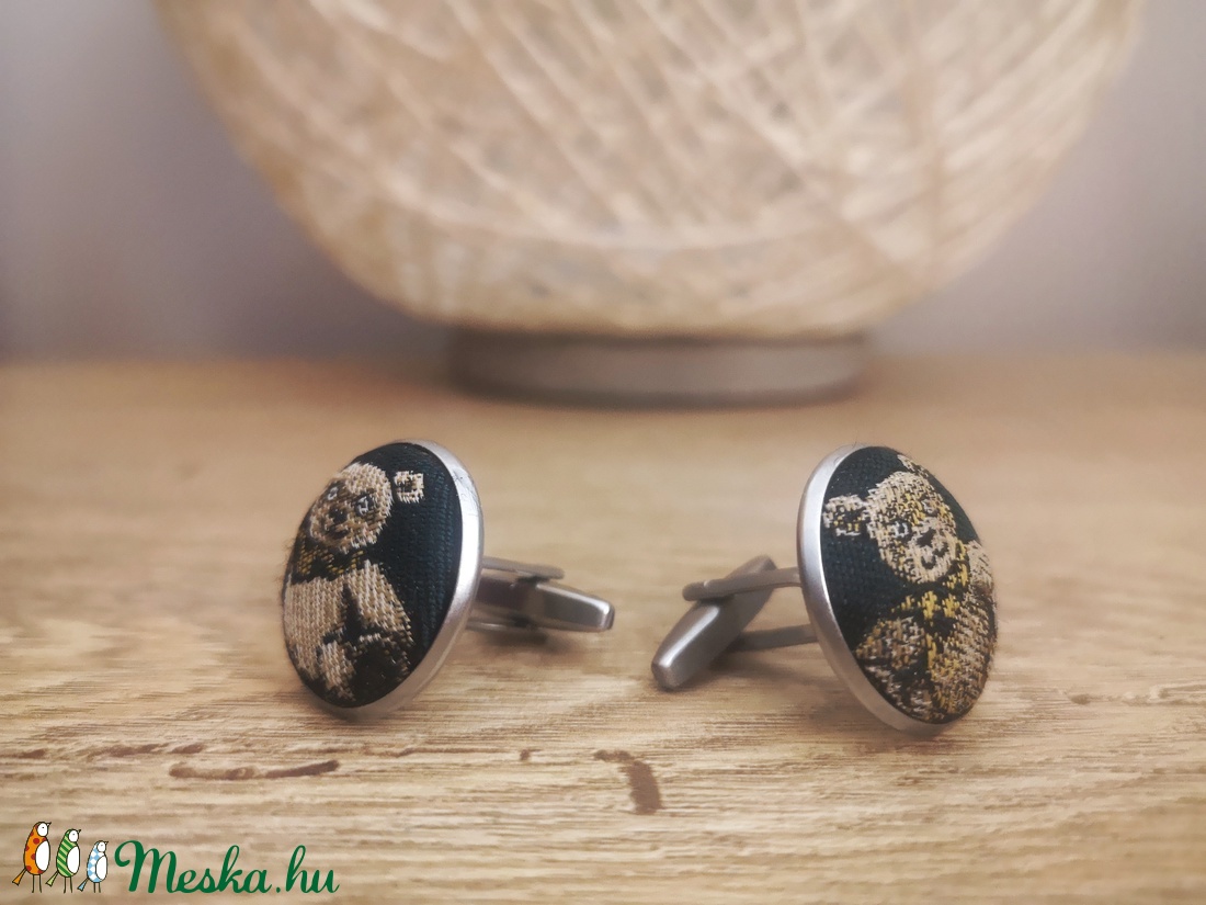 Mackós mandzsettagomb - ékszer - mandzsettagomb - Meska.hu