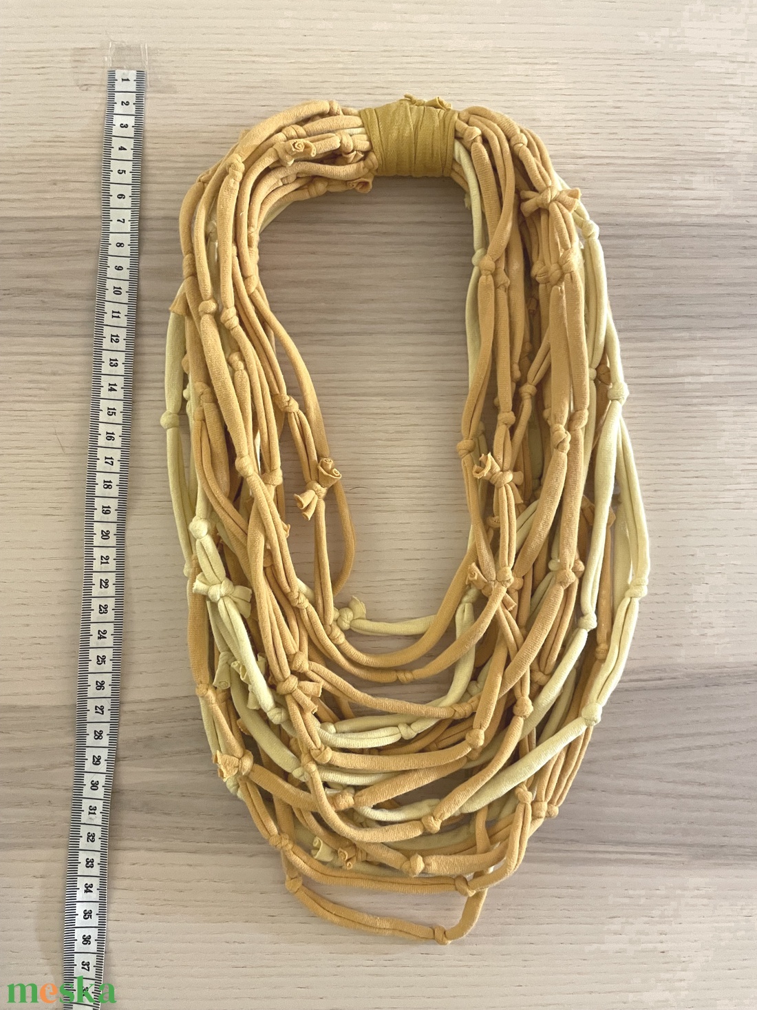 Napsütés pamut pólónyakánc - ékszer - nyaklánc - statement nyaklánc - Meska.hu