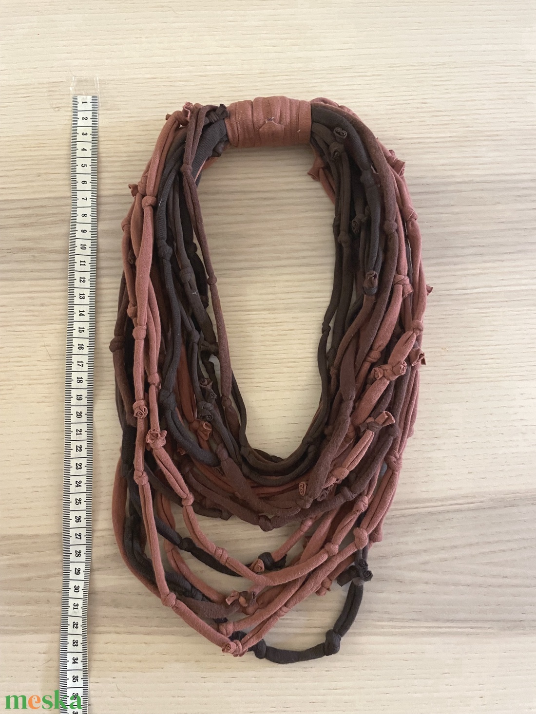 Brownie pamut pólónyakánc - ékszer - nyaklánc - statement nyaklánc - Meska.hu