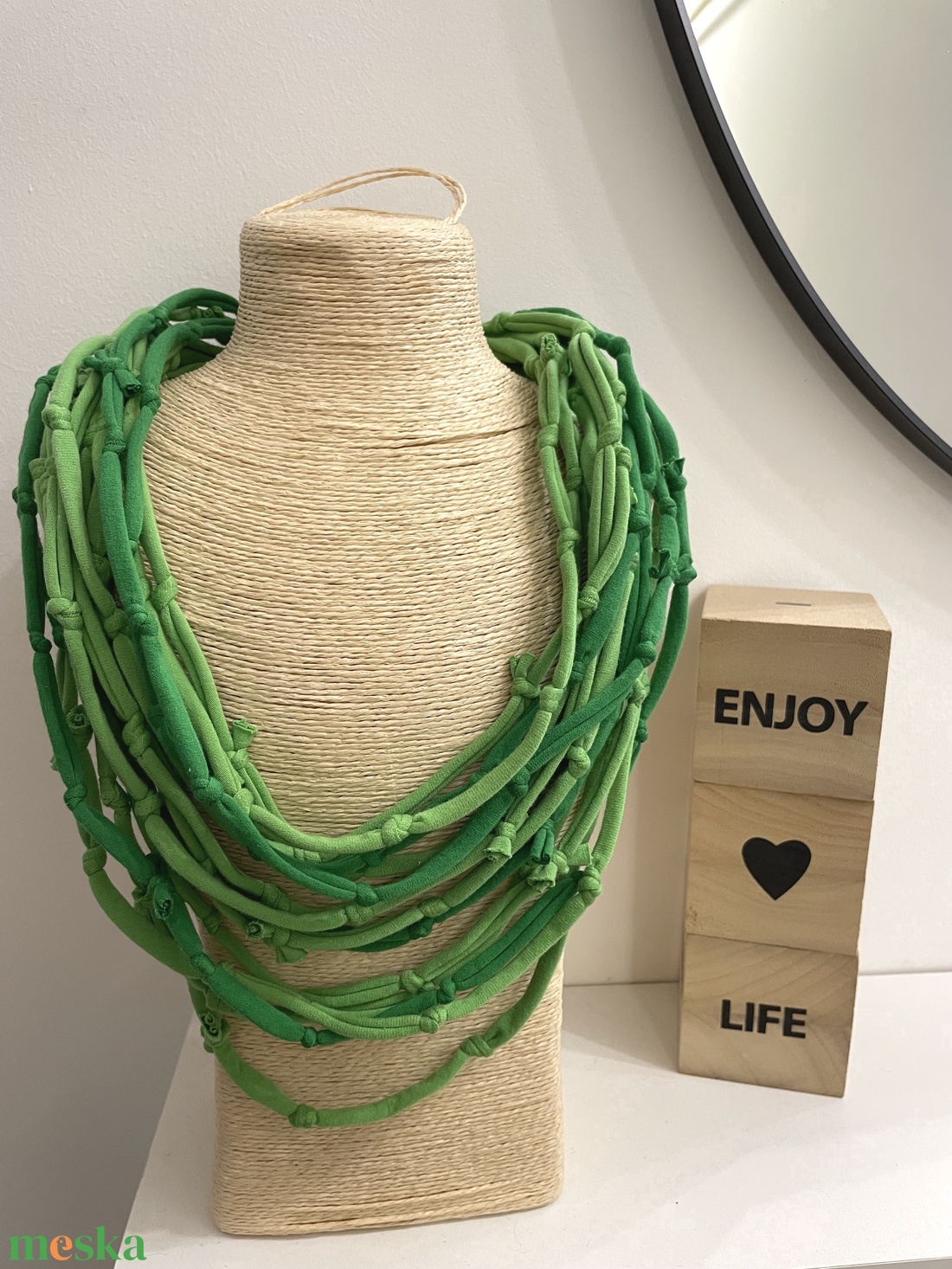 Tavasz pamut pólónyaklánc - ékszer - nyaklánc - statement nyaklánc - Meska.hu