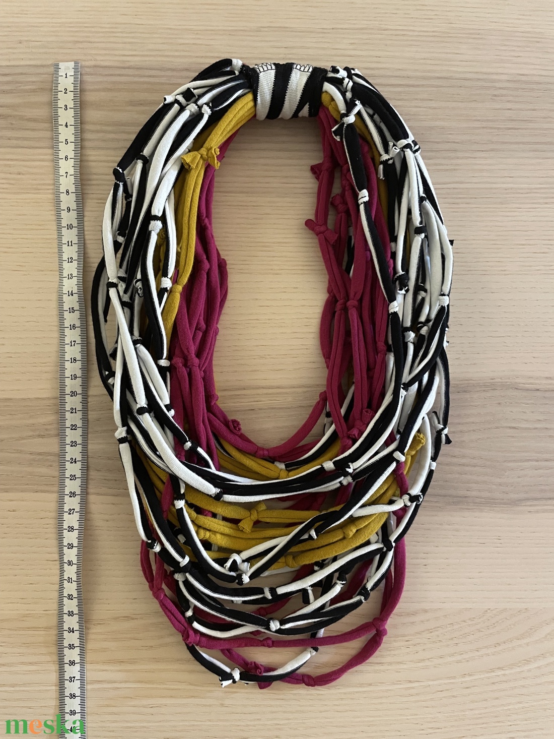 Bohemia pamut pólónyaklánc - ékszer - nyaklánc - statement nyaklánc - Meska.hu