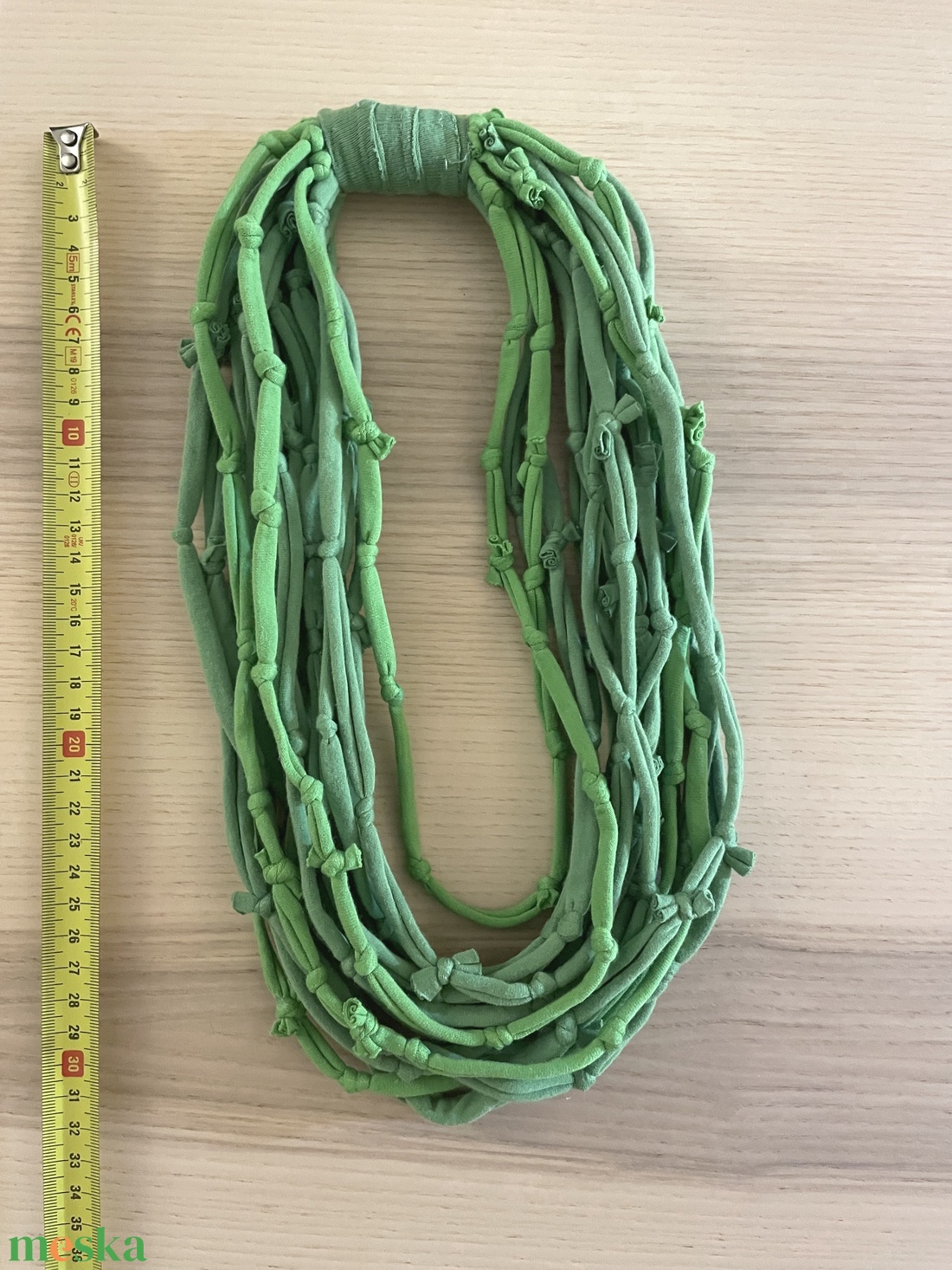 Örökzöld pamut pólónyaklánc - ékszer - nyaklánc - statement nyaklánc - Meska.hu