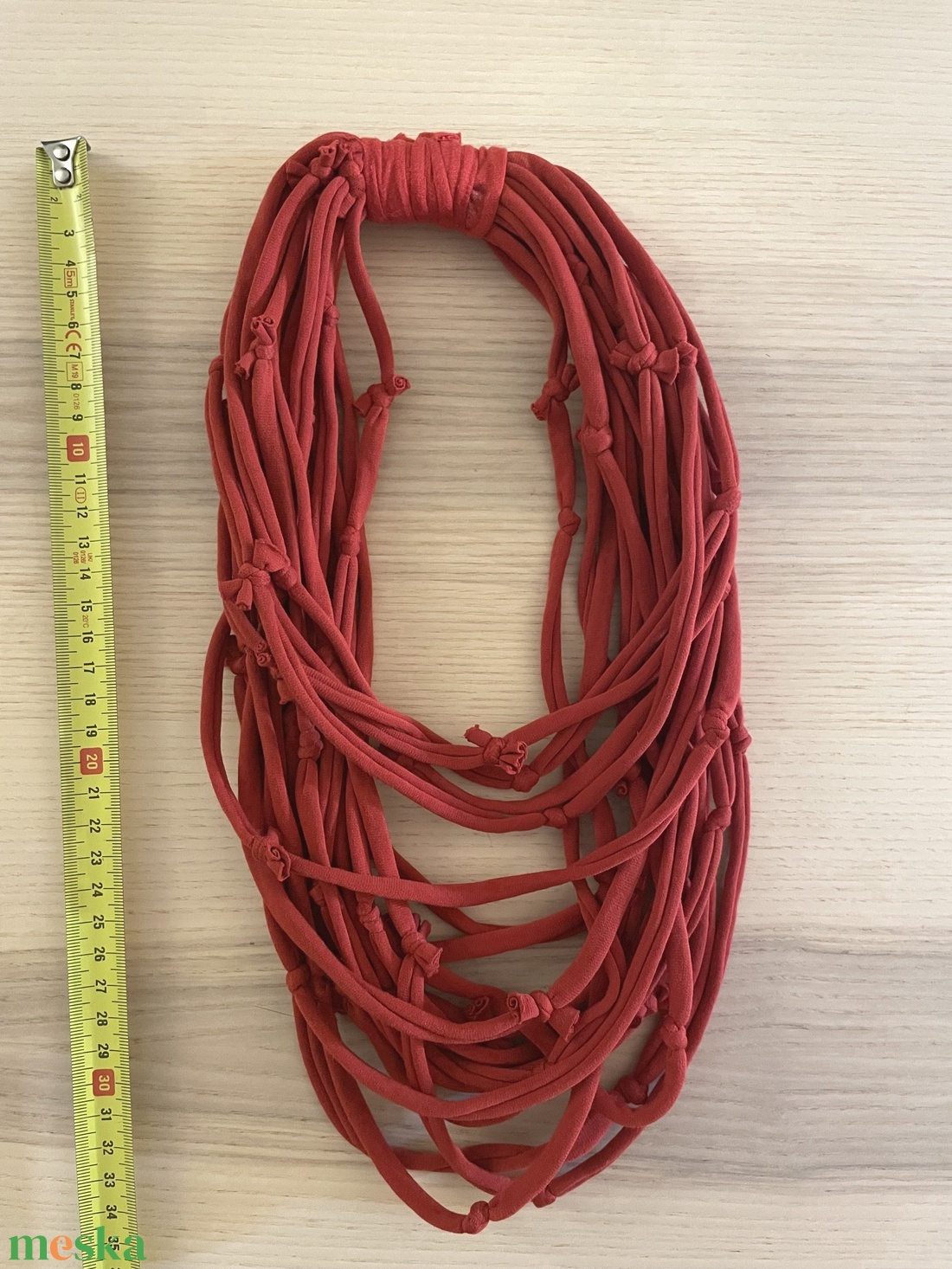 Ősz pamut pólónyaklánc - ékszer - nyaklánc - statement nyaklánc - Meska.hu