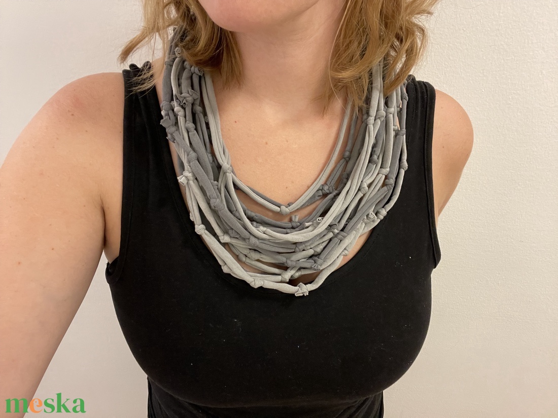 Concrete pamut pólónyaklánc - ékszer - nyaklánc - statement nyaklánc - Meska.hu