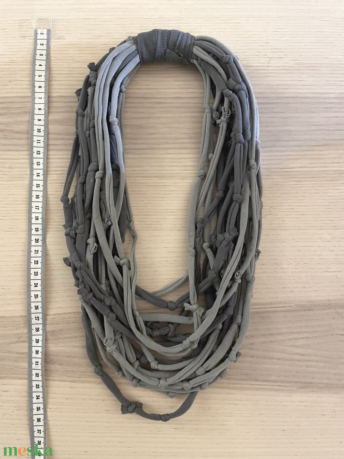 Concrete pamut pólónyaklánc - ékszer - nyaklánc - statement nyaklánc - Meska.hu