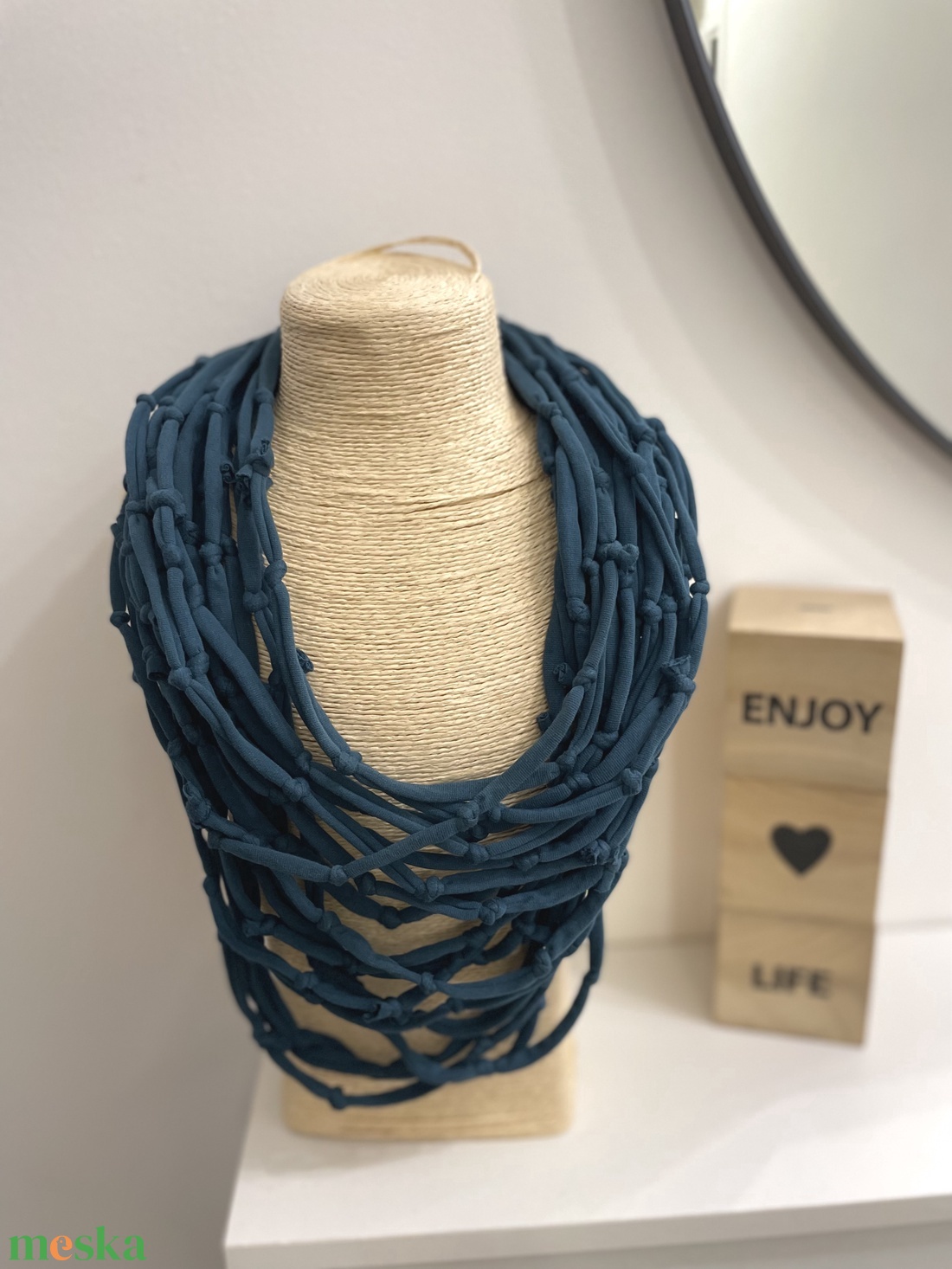 Deep sea pamut pólónyaklánc - ékszer - nyaklánc - statement nyaklánc - Meska.hu