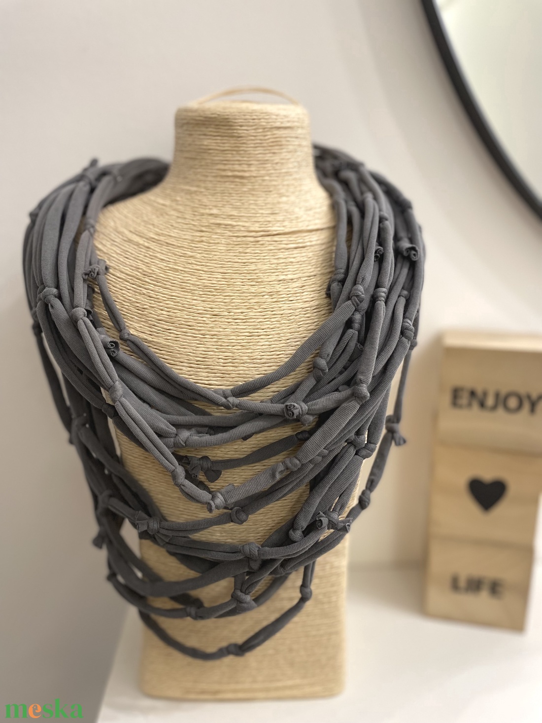 Classic pamut pólónyaklánc - ékszer - nyaklánc - statement nyaklánc - Meska.hu