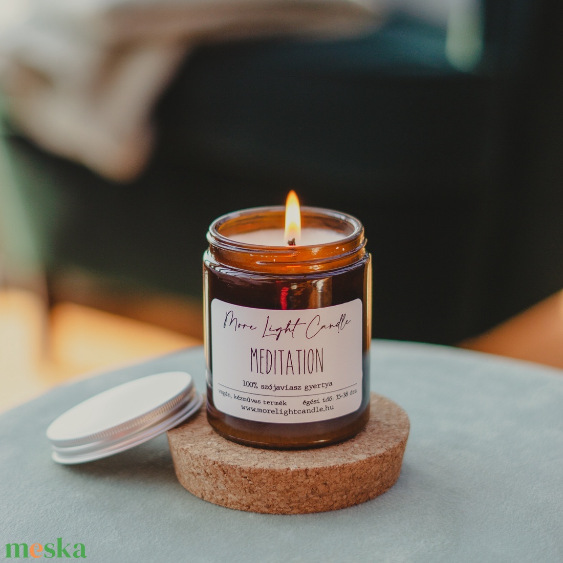 Meditation - Nag Champa - 100% natúr szójaviasz illatgyertya - otthon & életmód - gyertya, illat, aroma - gyertya - Meska.hu