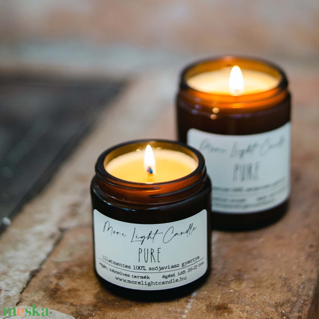 Pure - 100% natúr szójaviasz illatmentes gyertya - otthon & életmód - gyertya, illat, aroma - gyertya - Meska.hu