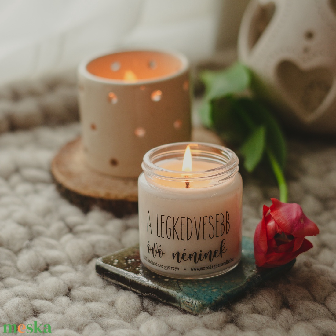 A legkedvesebb óvó néninek - 100% natúr szójaviasz illatgyertya  - otthon & életmód - gyertya, illat, aroma - gyertya - Meska.hu