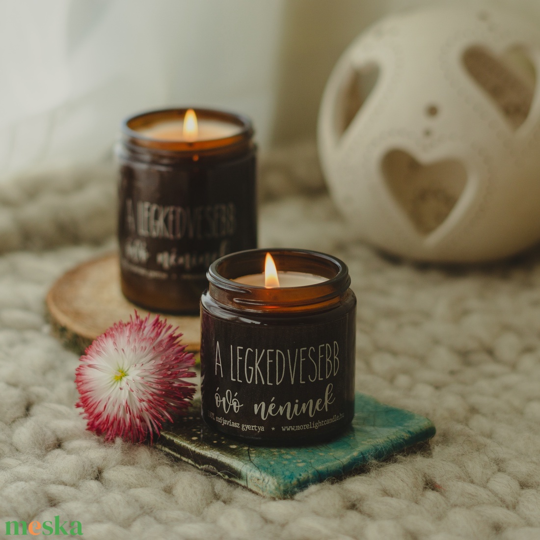 A legkedvesebb óvó néninek - 100% natúr szójaviasz illatgyertya  - otthon & életmód - gyertya, illat, aroma - gyertya - Meska.hu