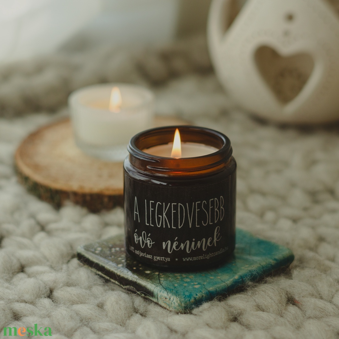 A legkedvesebb óvó néninek - 100% natúr szójaviasz illatgyertya  - otthon & életmód - gyertya, illat, aroma - gyertya - Meska.hu
