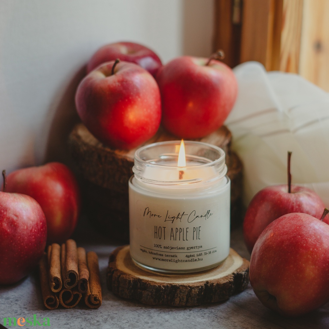 Hot Apple Pie  - 100% natúr szójaviasz illatgyertya - otthon & életmód - gyertya, illat, aroma - gyertya - Meska.hu