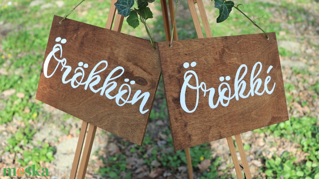 Esküvőre kézzel írt tábla Örökkön, Örökké felirattal - esküvő - dekoráció - tábla & jelzés - Meska.hu Esküvőre kézzel írt tábla Örökkön, Örökké felirattal - esküvő - dekoráció - tábla & jelzés - Meska.hu