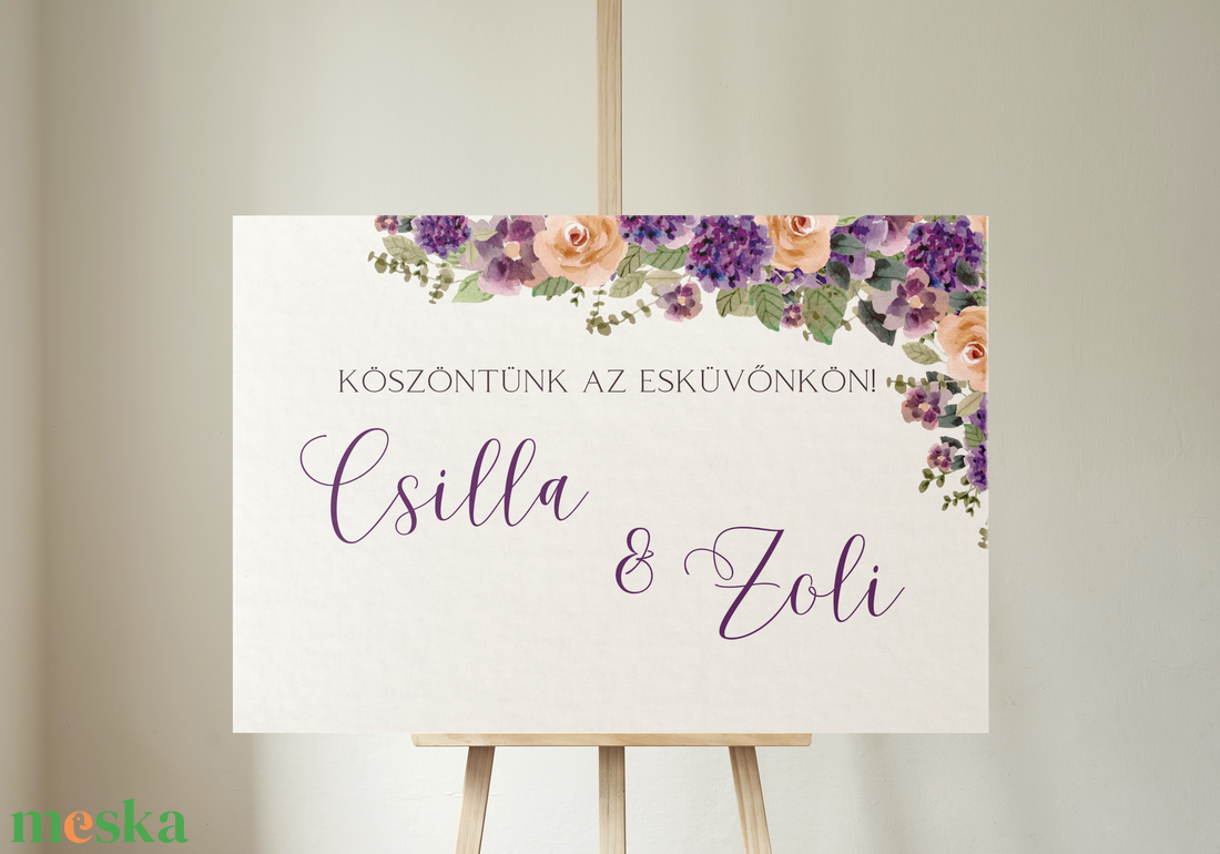 Lila hortenziás köszöntő és ülésrend tábla - esküvő - dekoráció - tábla & jelzés - Meska.hu Lila hortenziás köszöntő és ülésrend tábla - esküvő - dekoráció - tábla & jelzés - Meska.hu