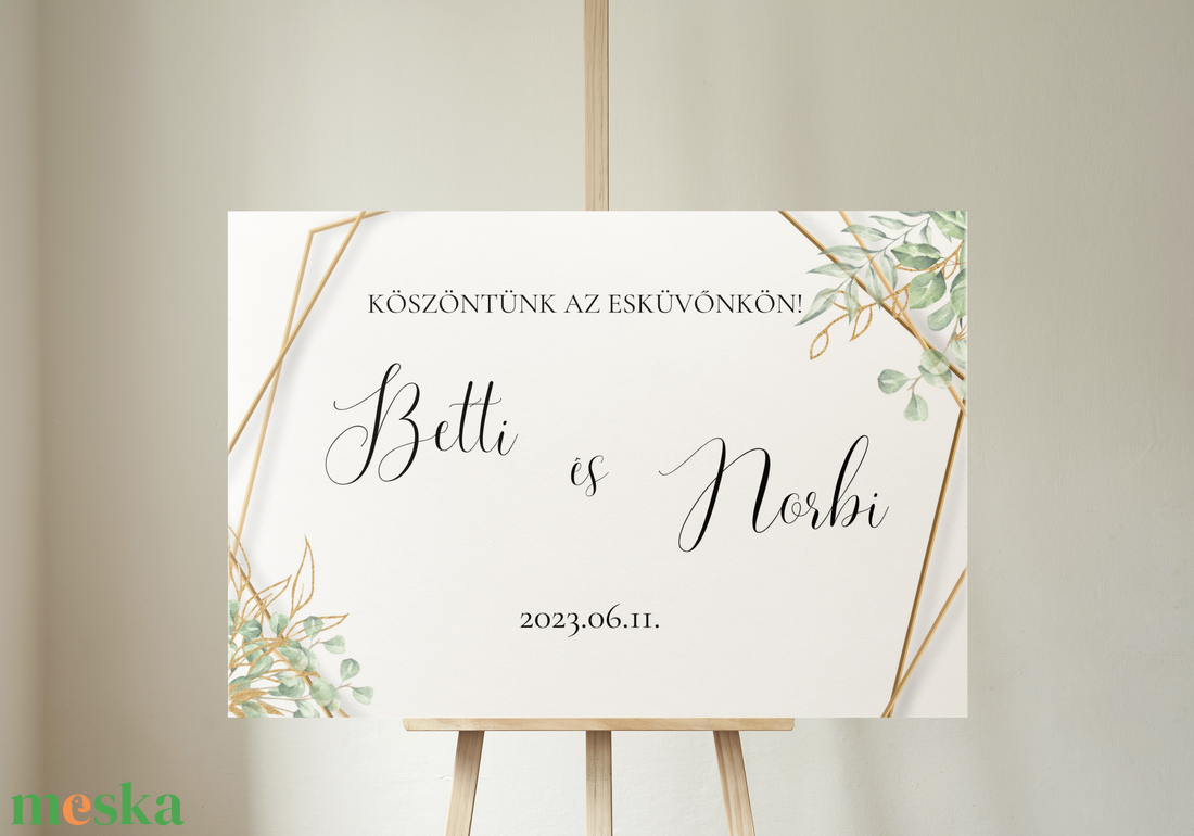 Zöld arany leveles köszöntő és ülésrend tábla - esküvő - dekoráció - tábla & jelzés - Meska.hu Zöld arany leveles köszöntő és ülésrend tábla - esküvő - dekoráció - tábla & jelzés - Meska.hu