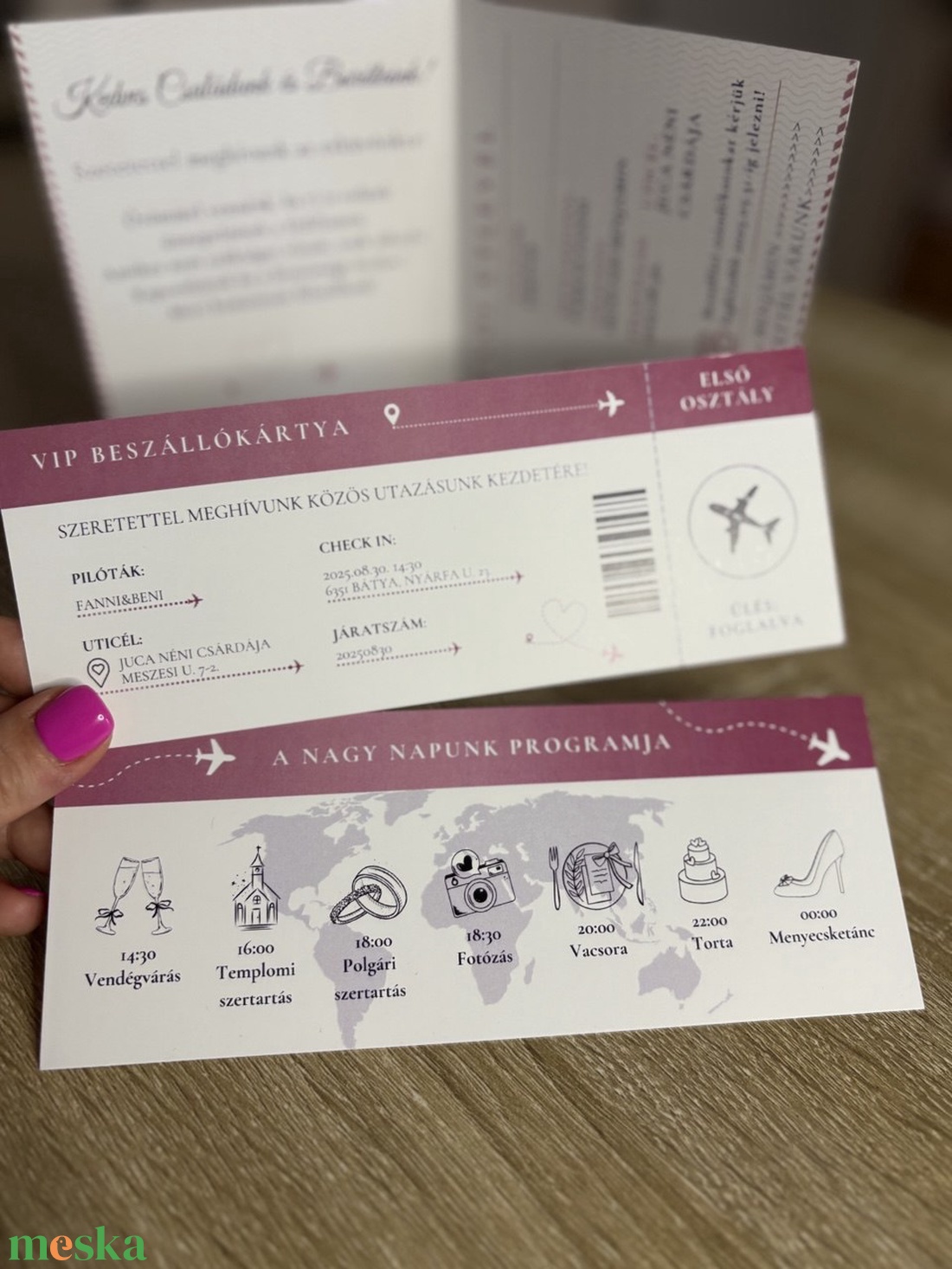 Útlevél beszállókártyával meghívó - esküvő - meghívó & kártya - meghívó - Meska.hu Útlevél beszállókártyával meghívó - esküvő - meghívó & kártya - meghívó - Meska.hu