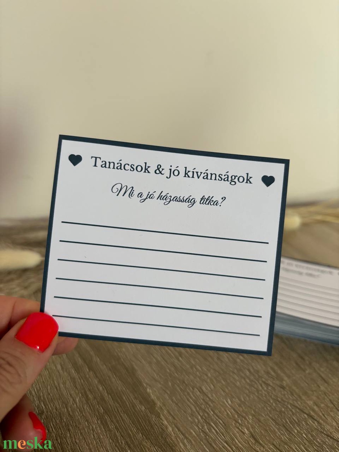 Tanácsok és jókívánságok kártya - esküvő - meghívó & kártya - meghívó - Meska.hu