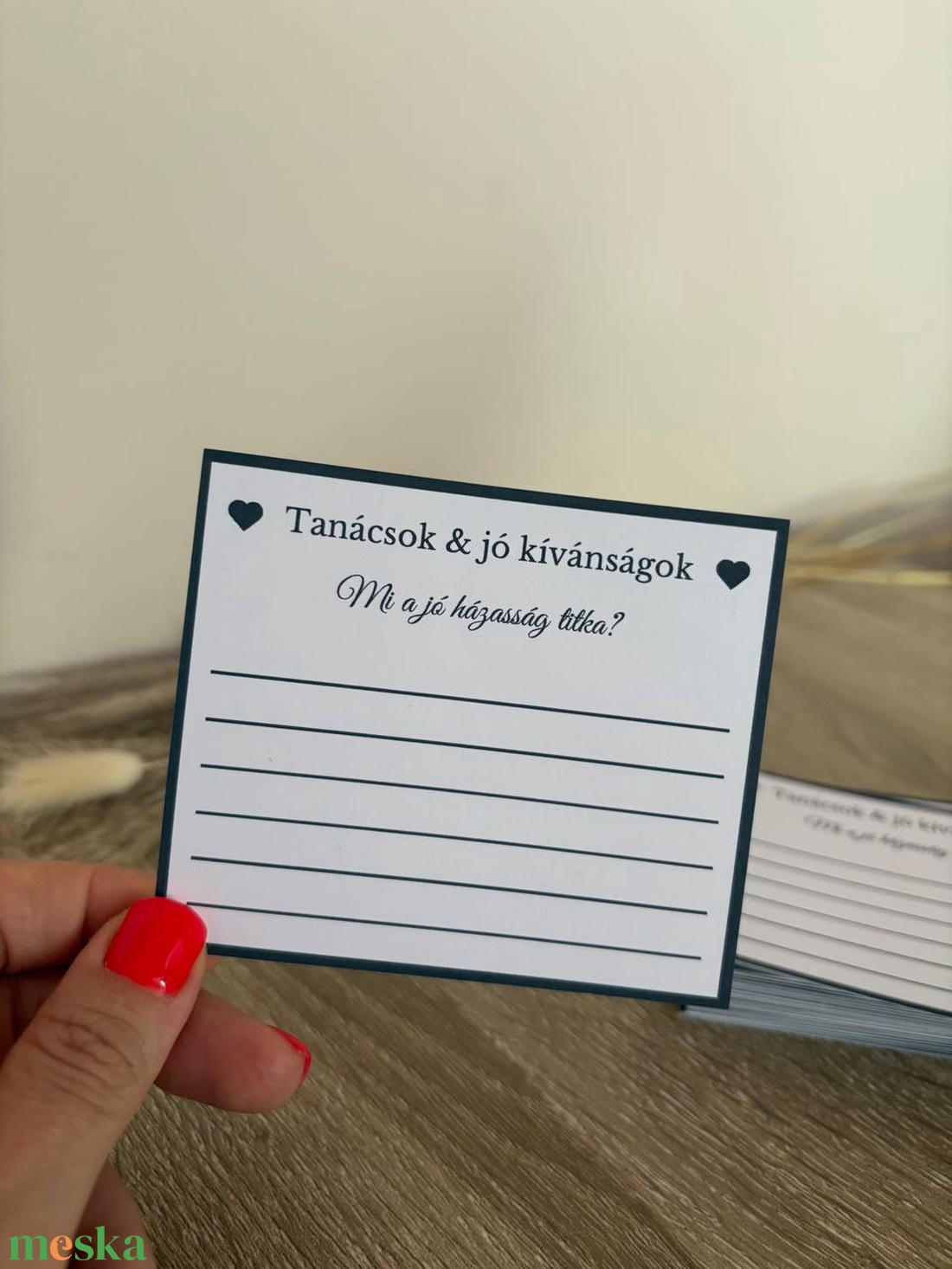 Tanácsok és jókívánságok kártya - esküvő - meghívó & kártya - meghívó - Meska.hu