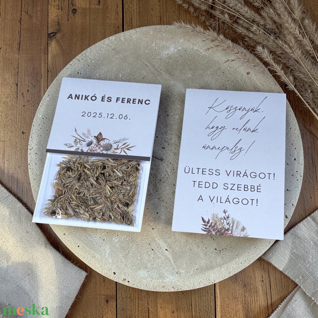 Esküvői köszönőajándék virágmag - Antique Bloom - esküvő - emlék & ajándék - köszönőajándék - Meska.hu